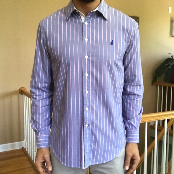 Thomas Pink Other - Thomas Pink Logo Striped Oxford Button Up Shirt